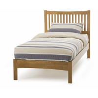 Modern Kids 3ft Single Bed Frame Honey Oak Slatted Headboard 90cm wide