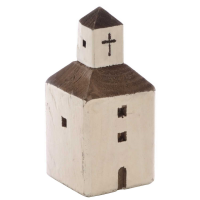 Medium White Church Ornament