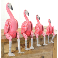 Set Of 4 Sitting Flamingos