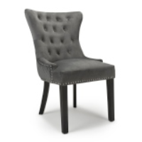 Modern Lionhead Ring Back Grey Brushed Velvet Living Room Accent Chair 96.5x60cm