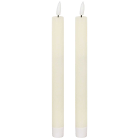 Luxe Collection Natural Glow S 2 Ivory LED Dinner Candles