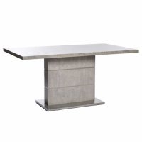 Modern Dining Table Concrete Effect Stainless Steel Base 160 x 90cm