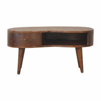 In1490 Chestnut Rounded Coffee Table