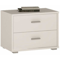 4 You 2 Drawer low chest Bedside in Pearl White