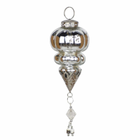 The Noel Collection Silver Jewel Drop Bauble