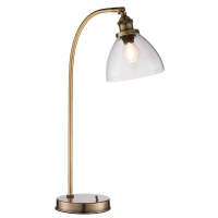brass clear Hansen Table Lamp Brass