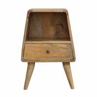 Rounded Bedside With Open Slot