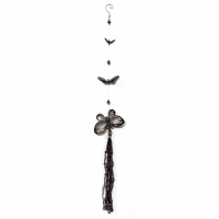 Smoked Black Three Butterfly Chain With Tassels