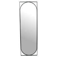 Isaac Black Metal Mirror 37x1.5x117cm