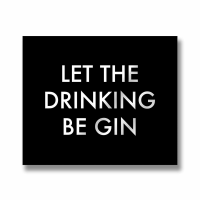 Let The Drinking Be Gin Metalic Detail Plaque