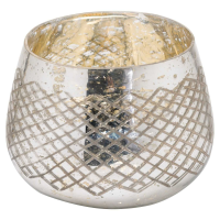 The Noel Collection Silver Foil Tealight Holder
