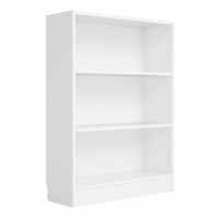 Basic Low Wide Bookcase (2 Shelves) in White