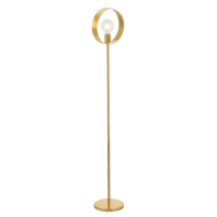 Brass Hoop Floor Light Brass