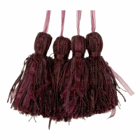 Purple Tassel Set Of 4 Pcs