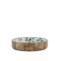 Green Natural White Eucalyptus Nibbles Bowl Large