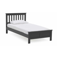Willow Modern Grey Painted Acacia Wood 3ft Single Bed Frame Low Footend 98x196cm