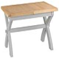 Grey Painted Lime Washed 1.8m Cross Kitchen Dining Room Extending Table 180 to 230cm