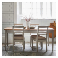Taupe Natural Finish Mahogany 4 to 6 Rectangular Extending Dining Table On Tapered Legs