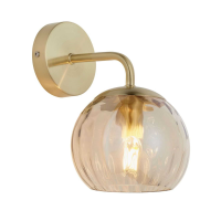 Brass Champagne Dimple 1 Wall Light