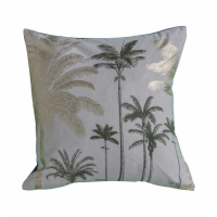 Trees Metallic Cushion Grey