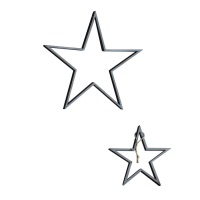 Andonno Wooden Stars Set of 2