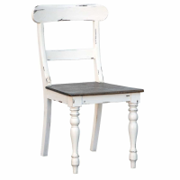 Shabby Chic Distressed Style White Distress Dining Chair