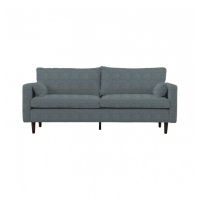 Retro Style Ferroli Carolina Textured Chenille Upholstered Living Room 3 Seater Sofa 88x206cm
