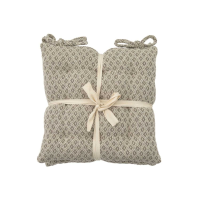 Green Recy Cotton Geo Seatpad Taupe 2pk