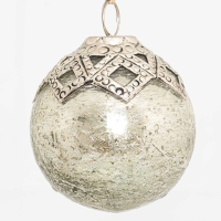 The Noel Collection Mercury Diamond Crested Small Bauble