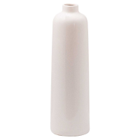 Garda 49cm Tall White Ceramic Crackle Glazed Raine Vase 15cm Diameter