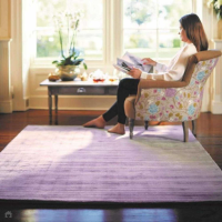 Origins Delano Hand Loom Woven Mauve Viscose Yarn Plain Rug 120X170cm