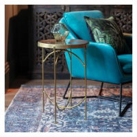 Modern Retro Style Brass Round Golden Side Table 61 x 42cm
