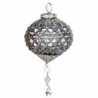 The Noel Collection Smoked Midnight Comb Drop Bauble