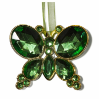Mint Green Hanging Jewel Bead Butterfly