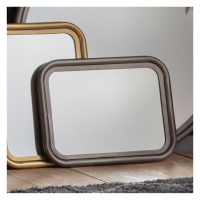 Modern Small Rectangular Zinc Effect Framed Bedroom Wall Mirror 61 x 46cm