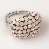 Oval Shaped Ring Pink Opal