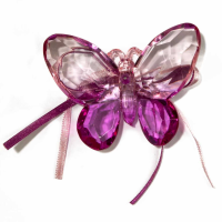 Pink Purple Two Tone Butterfly With Ribbon