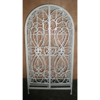 Large Tall Antique White Painted Industrial Style Bottle Shaped Wine Wall Rack 107x56cm