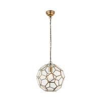 Traditional Antique Brass Finished Ceiling And Wall Pendant Light 186 x 37cm