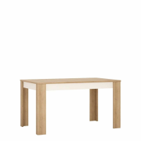 Modern Medium Extending Dining Table 140 to 180cm Oak White High Gloss