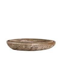 Tray Bamboo Set of 2 Grey Wash