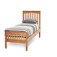 Modern Kids Single 3ft Honey Oak Wooden Bed Frame Slatted Shaker Style