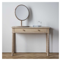 Nordic Style Modern Solid Oak Bedroom Dressing Table Desk With Drawer 110cm Wide