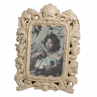 Cream Clay Paint Portrait Photo Frame