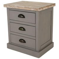 The Oxley Collection Three Drawer Bed Side