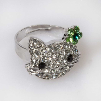 Kitty Flower Ring Peridot