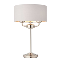 Nickel Silver Highclere 3 Table Light Nickel And Silver