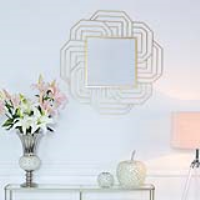 90cm Art Deco Gold Wall Mirror