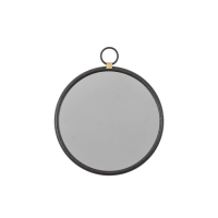 Size mm 360 Black Bayswater Black Round Mirror Small