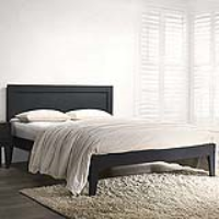 Luna Modern Blue Painted 4ft6in Double Bed Frame Low Footend Poplar Slats